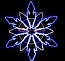 Снежинка из тэйп-лайта бело-синяя 93 см. FCB(C)-2D-HE00602-W/B